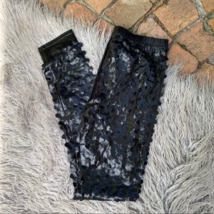 Pianola One Size Black Cut Out Stretch Leggings